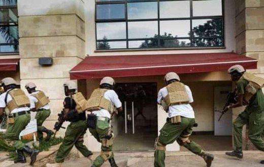 Police at DusitD2 during the January 15 attack