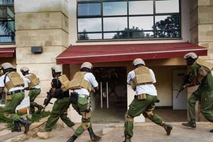 Police at DusitD2 during the January 15 attack