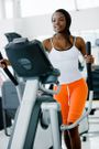 A woman working out at the gym