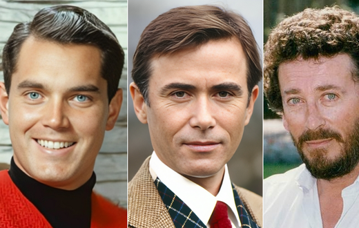 From left: Jesus' actors Jeffrey Hunter, Brian Deacon & Robert Powell