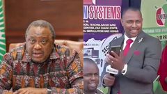 A collage image of retired President Uhuru Kenyatta and Benson Kiengei