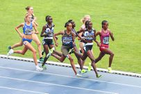 Konstanze Klosterhalfen (GER), Gloria Kite (KEN), Sifan Hassan (NED), Margaret Chelimo Kipkemboi (KEN), Ejgayehu Taye (ETH) during the Kamila SKolimowska Memorial in Katowice, Poland, on August 6, 2022
