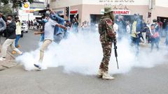 A photo of previous protests in Nairobi