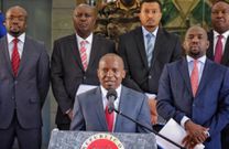 File image of Interior CS Prof. Kithure Kindiki and his Transport counterpart, Kipchumba Murkomen addressing the press on December 20, 2022