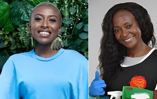 Founders of Kenyan start-ups Juliet Njoroge (Mosmos), Fridah Karani (Hela Money) and Jackie Kamau (The Laundry Lady).