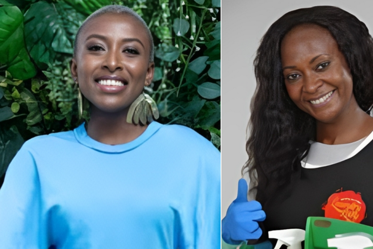 Founders of Kenyan start-ups Juliet Njoroge (Mosmos), Fridah Karani (Hela Money) and Jackie Kamau (The Laundry Lady).