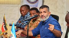 Mombasa Governor Abdulswamad Sheriff Nassir during a meeting in his office