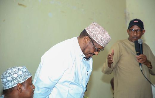 Incoming Garissa Township MP-elect Dekwo Barrow with Defence CS Aden Duale