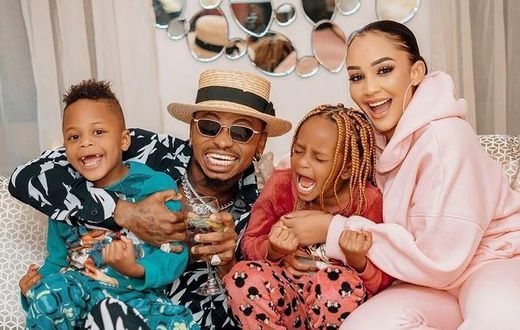 Zari Hassan, Diamond Platnumz and their Kids Tiffah and Nillan