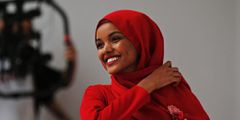 A woman in  a Hijab
