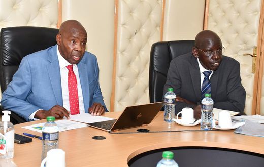 Education CS Ezekiel Machogu and PS Belio Kipsang held a virtual meeting with Regional Coordinators of education, County Directors of Education and Subcounty Directors of Education on February 13, 2023