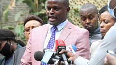 Kiharu MP Ndindi Nyoro during a past media address in Parliament