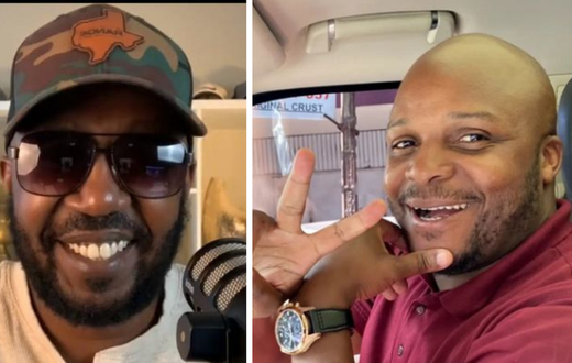 A collage of Andrew Kibe and Lang'ata MP Jalang'o