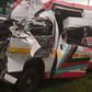 The wreckage of the 14-seater matatu registered under Eldoret Cross Roads Shuttle Sacco involved in a road accident along the Eldoret-Nakuru highway