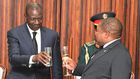 President William Ruto and President Filipe Jacinto Nyusi at Ponta Vermelha Palace, Maputo, Mozambique.