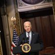 US President Joe Biden speaks at a roundtable with Jewish community leaders in the Indian Treaty Room of the White House on October 11, 2023.Photo by BRENDAN SMIALOWSKI/AFP via Getty Images