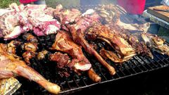 Nyama Choma being roasted Photo courtesy