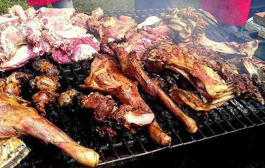 Nyama Choma being roasted Photo courtesy