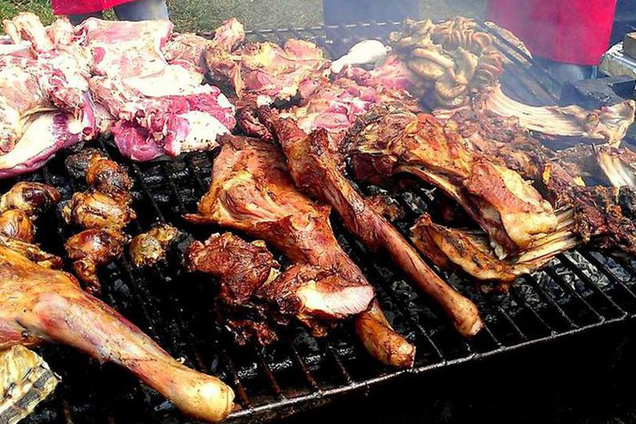 Nyama Choma being roasted Photo courtesy
