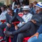 President William Ruto, Sports CS Ababu Namwamba and Azimio la Umoja Coalition leader Raila Odinga at Kasarani stadium for Kipkeino Classic on May 13, 2023