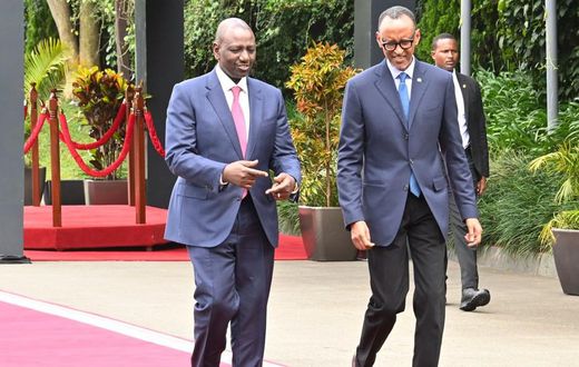 President William Ruto and his Rwandan counterpart Paul Kagame