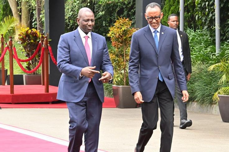 President William Ruto and his Rwandan counterpart Paul Kagame