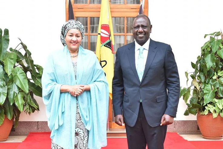 President William Ruto meets with UN Deputy Sec Gen Amina Mohammed at State House in October 2022