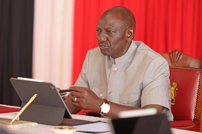President William Ruto chairs Cabinet meeting at Kisumu State Lodge on October 9, 2023