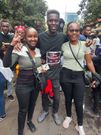 Beverlyne Kwamboka and other protestors during Tuesday's anti-finance bill protests