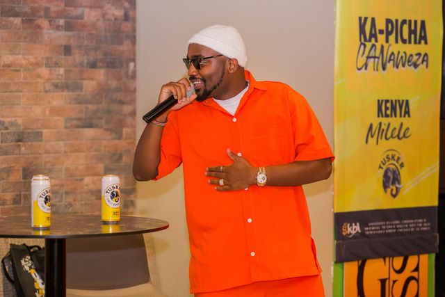 New Tusker brand ambassador Ndovu Kuu during his unveil