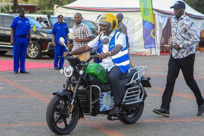President Ruto announced a shift to electric motorbikes to combat rising fuel costs and environmental concerns.