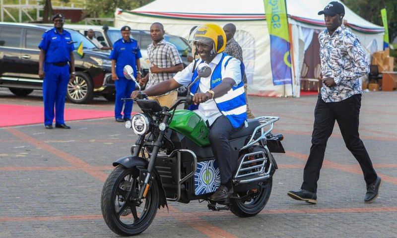 President Ruto announced a shift to electric motorbikes to combat rising fuel costs and environmental concerns.