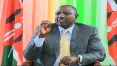 President William Ruto during an interview at State House