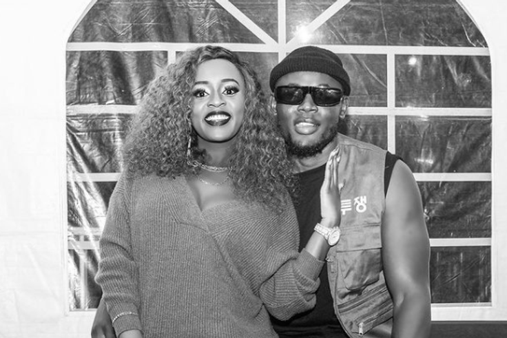 Singer Nadia Mukami with her boyfriend and fellow artiste, Arrowbwoy after they performed together in Eldoret over Christmas
