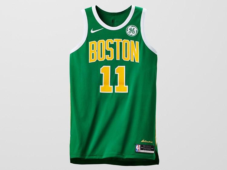 Inspired by the warm-up jackets worn by the franchise's dominant squads of the 1980s, the Boston Celtics Earned Edition uniforms feature the team's classic green base with gold accents and a white trim.