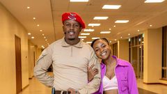 Abel Mutua with his wife Judy Nyawira (Instagram)