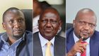 A collage of Senate Majority Leader Aaron Cheruiyot, President William Ruto and CS Moses Kuria