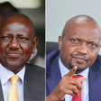 A collage of Senate Majority Leader Aaron Cheruiyot, President William Ruto and CS Moses Kuria