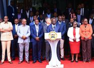 Deputy President Rigathi Gachagua during a media briefing on November 10, 2023