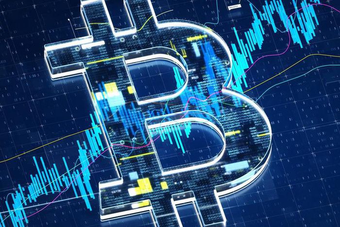 Bitcoin sign stock market data.Getty Images