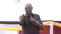 File image of President William Ruto addressing a rally