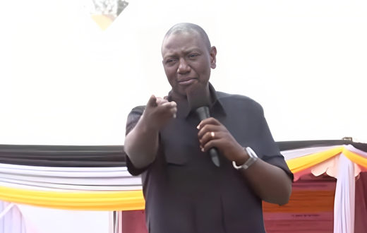 File image of President William Ruto addressing a rally