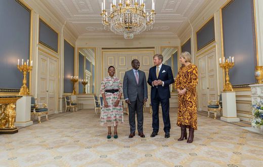 President William Ruto met the King of the Royal Kingdom of the Netherlands, Willem Alexander & Queen Maxima at Noodeinde Palace, The Hague on May 8, 2023