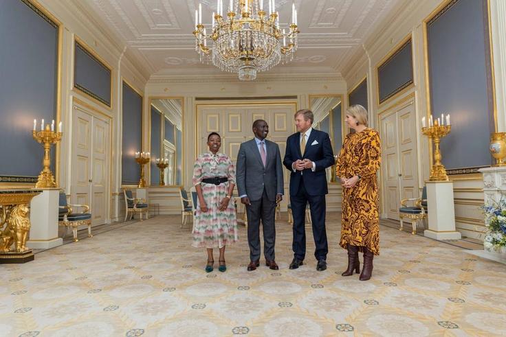 President William Ruto met the King of the Royal Kingdom of the Netherlands, Willem Alexander & Queen Maxima at Noodeinde Palace, The Hague on May 8, 2023