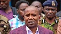 Interior CS Kithure Kindiki speaking to the media on November 6, 2023