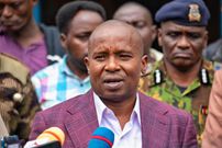 Interior CS Kithure Kindiki speaking to the media on November 6, 2023