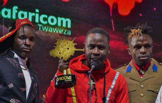 Odi Dance Makers Timeless Noel, Jabidii and Hype and Ochi at Groove Awards 2018. List of winners at Groove Awards 2018