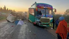4 killed after bus collided with Matatu along Eldoret - Nakuru Highway
