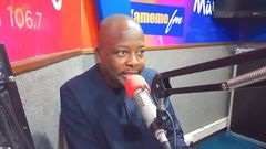 Former Health CS Mutahi Kagwe during an interview with Kameme FM presenters Gatonye Mbugua and Muthee Kingei on April 8, 2024
