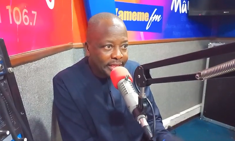 Former Health CS Mutahi Kagwe during an interview with Kameme FM presenters Gatonye Mbugua and Muthee Kingei on April 8, 2024